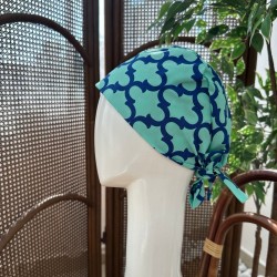 SCRUB CAP - BLUE GEOMETRIC