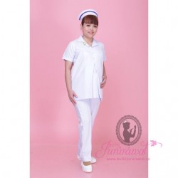 Maternity Short Sleeve Nurse Uniform - Baju Sahaja