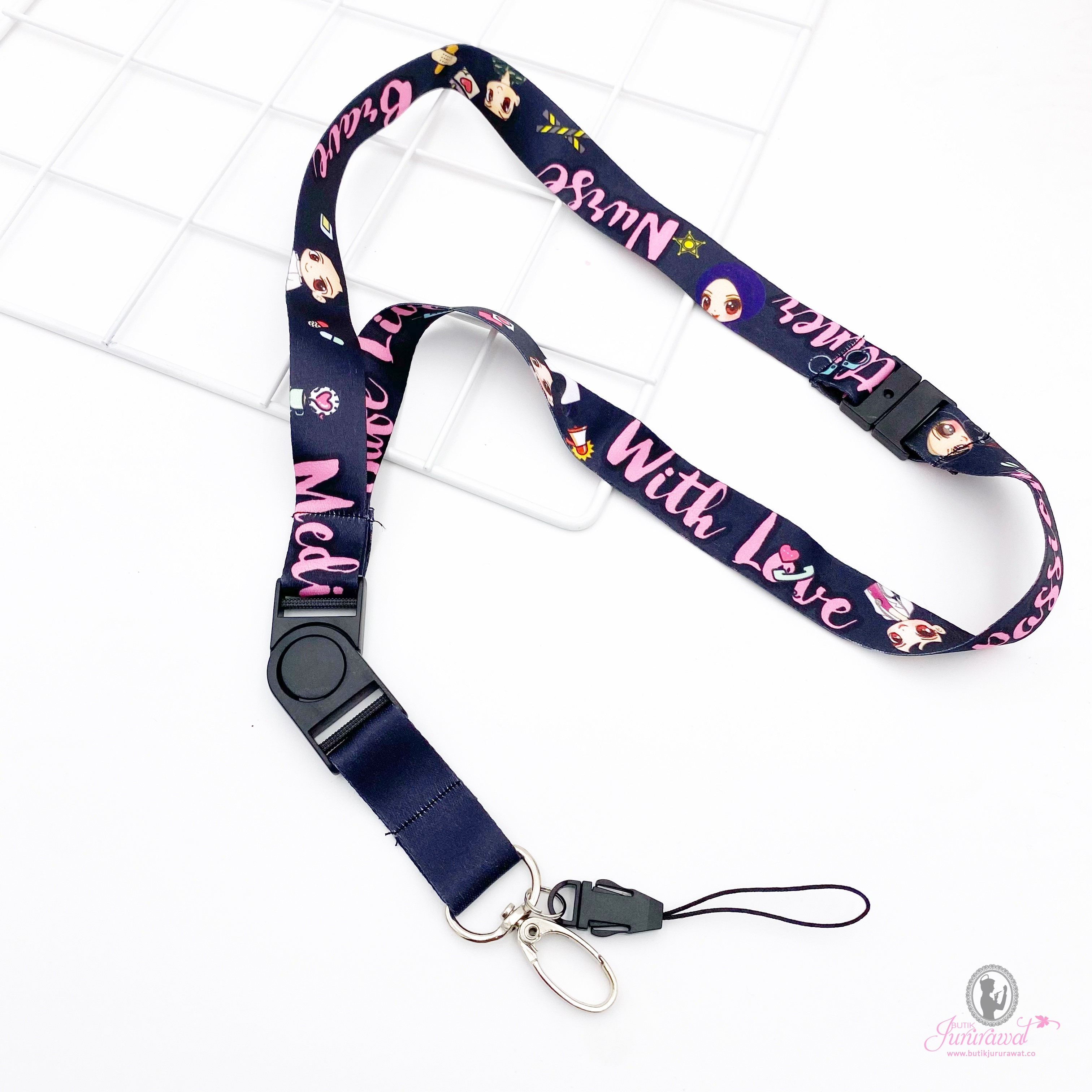 LANYARD - BLACK SAFE LIVE WITH LOVE