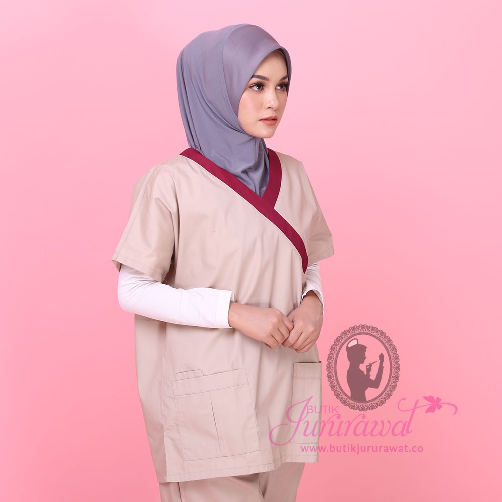 Tudung Soft Awning Full Scuba Plain (M) - Grey