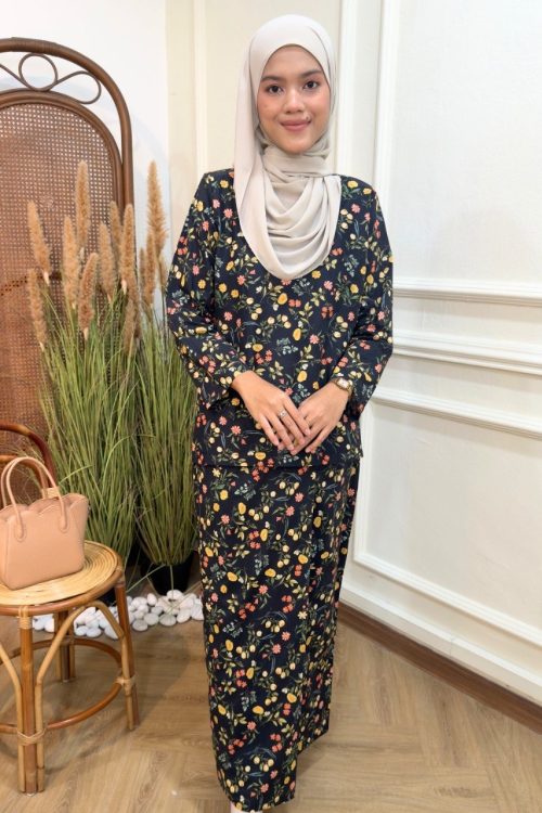 BAJU KURUNG KEDAH - ROSELLE BLACK