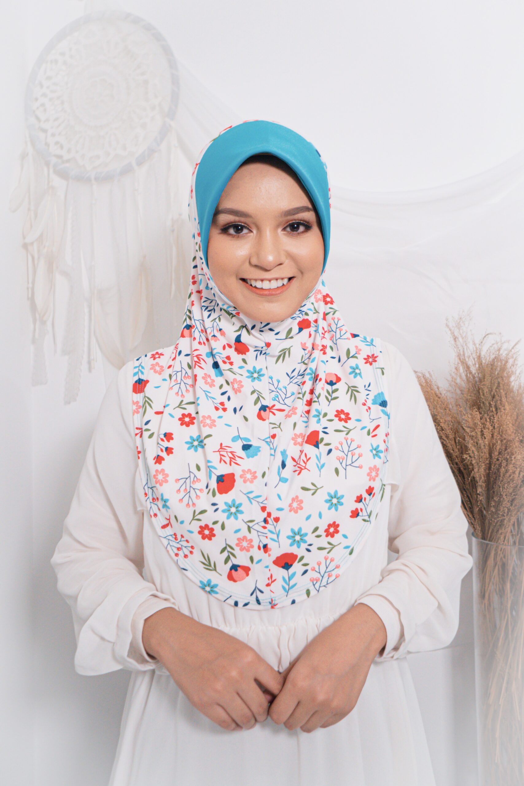 Tudung Sarung Mia Turquoise Petunia 