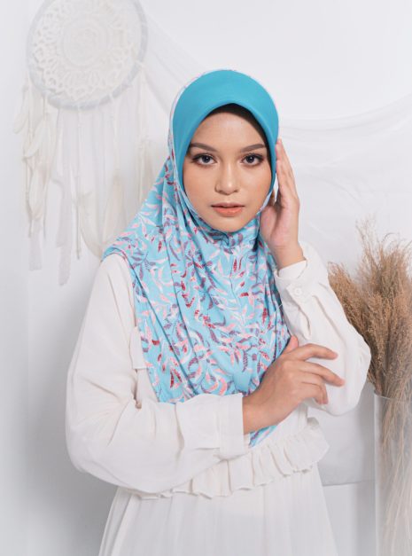 Tudung Sarung Mia Turquoise Pinky Pakis