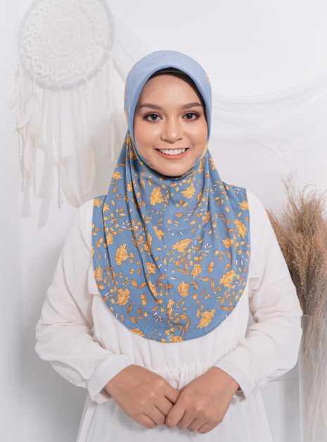 Tudung Sarung Mia Smoke Blue Carnation
