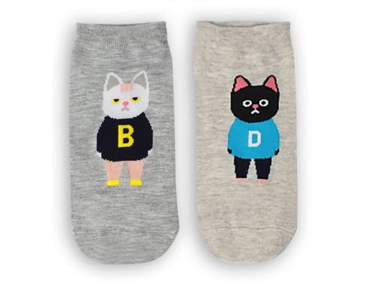 COTTON COMFORT CARTOON ANKLE SOCKS - CUTE CAT