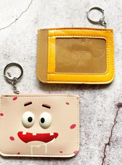 Card Holder With Purse - Yellow Smile Eyes