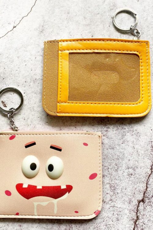 Card Holder With Purse - Yellow Smile Eyes