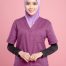 Tudung Soft Awning Half Scuba Plain - Light Purple
