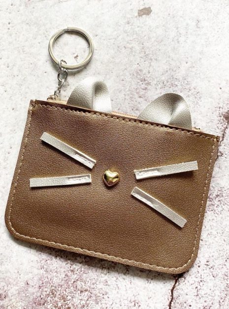 Card Holder With Purse - Brown Rat