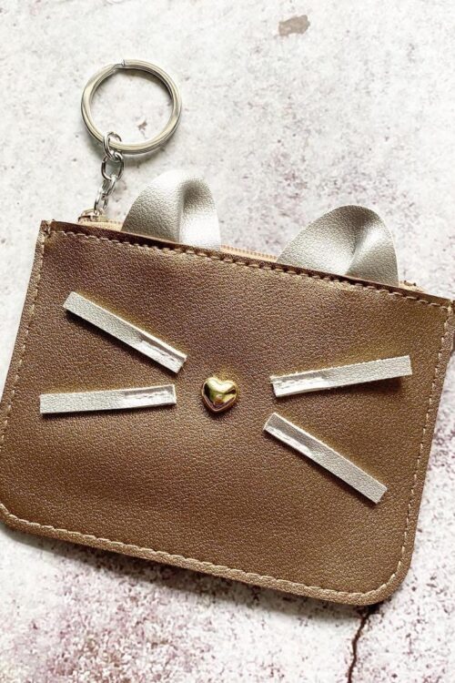 Card Holder With Purse - Brown Rat