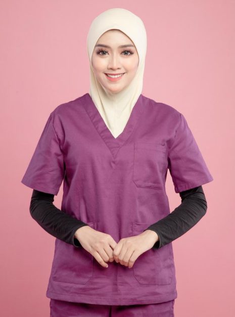 Tudung Soft Awning Half Scuba Plain - Cream