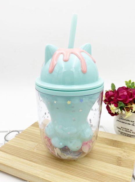 CAT WATER BOTTLE - GREEN