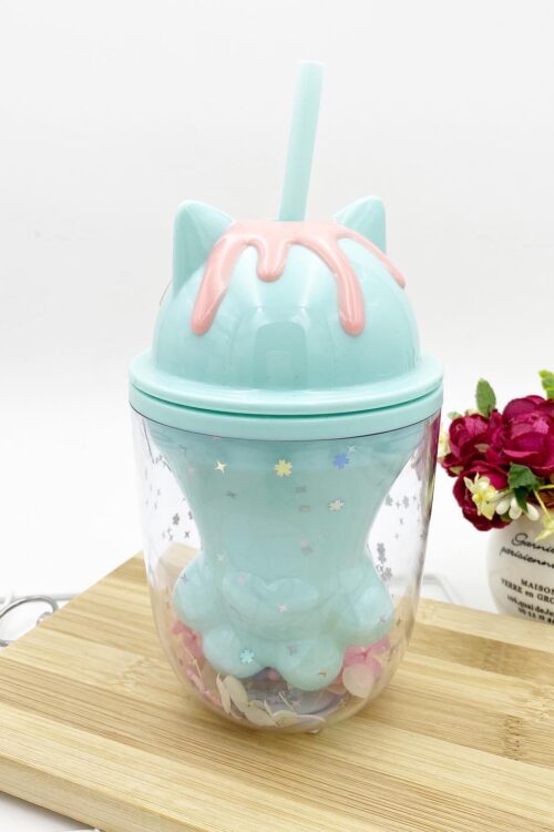 CAT WATER BOTTLE - GREEN