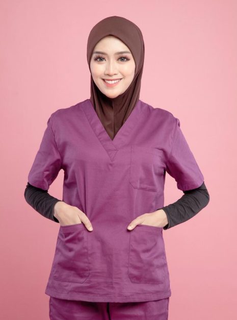 Tudung Soft Awning Half Scuba Plain - Dark Brown