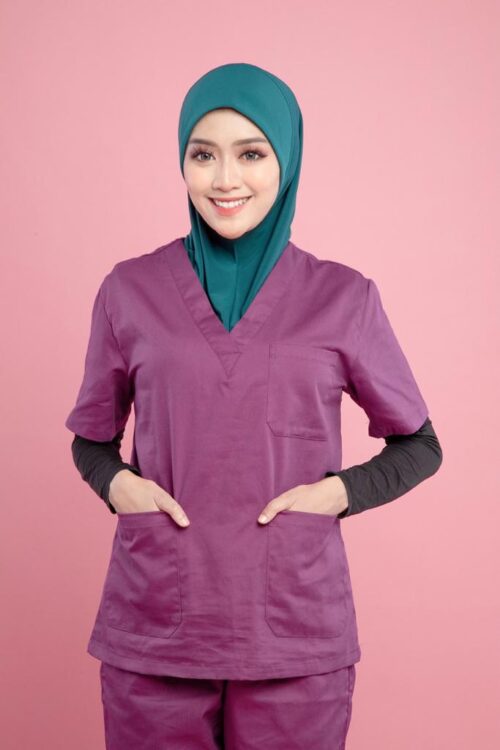 Tudung Soft Awning Half Scuba Plain - Dark Green