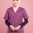 Tudung Soft Awning Half Scuba Plain - Peach