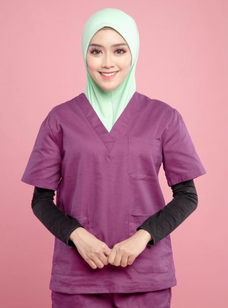 Tudung Soft Awning Half Scuba Plain - Light Green