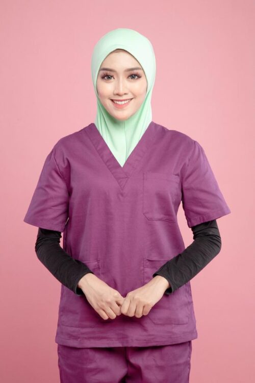 Tudung Soft Awning Half Scuba Plain - Light Green