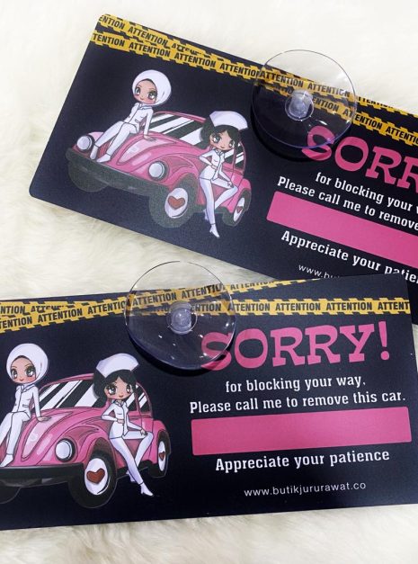 Blocking Car Signage Black