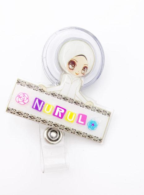 Personalized Text -YO-YO Hijab nurse WHITE 2