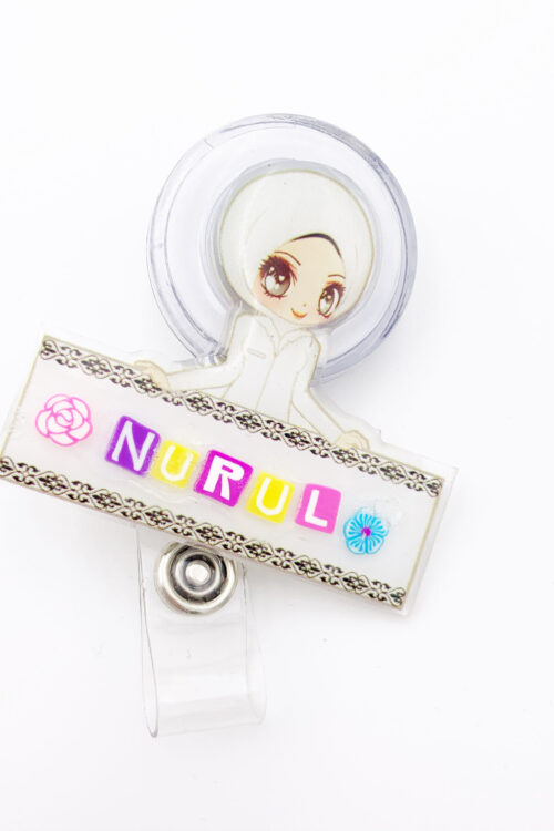 Personalized Text -YO-YO Hijab nurse WHITE 2
