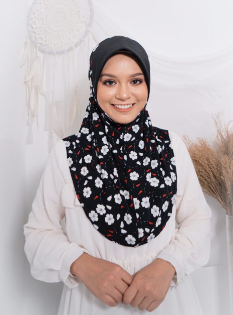 Tudung Sarung Mia Black Sakura