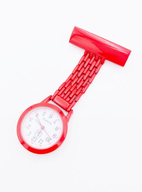 Pin Watch Elegant Full Colour Red
