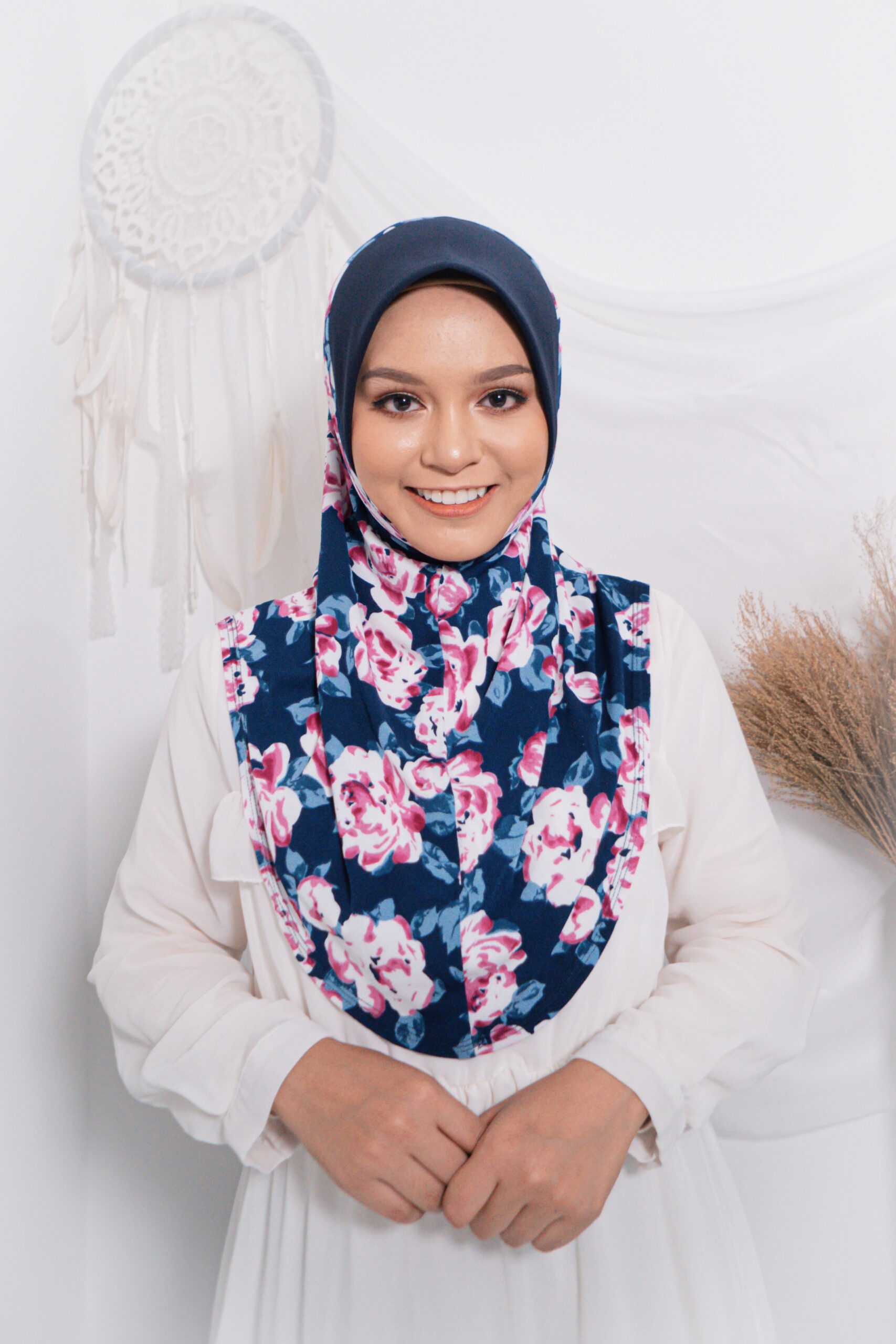 Tudung Sarung Mia Midnight Peony
