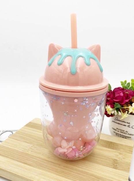 CAT WATER BOTTLE - PEACH