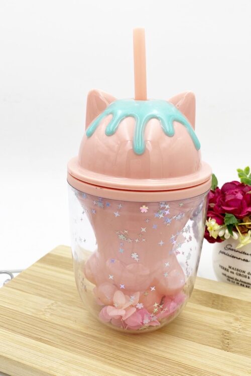 CAT WATER BOTTLE - PEACH