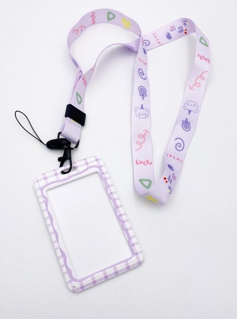 CARD HOLDER & LANYARD SET CUTE LUCKY
