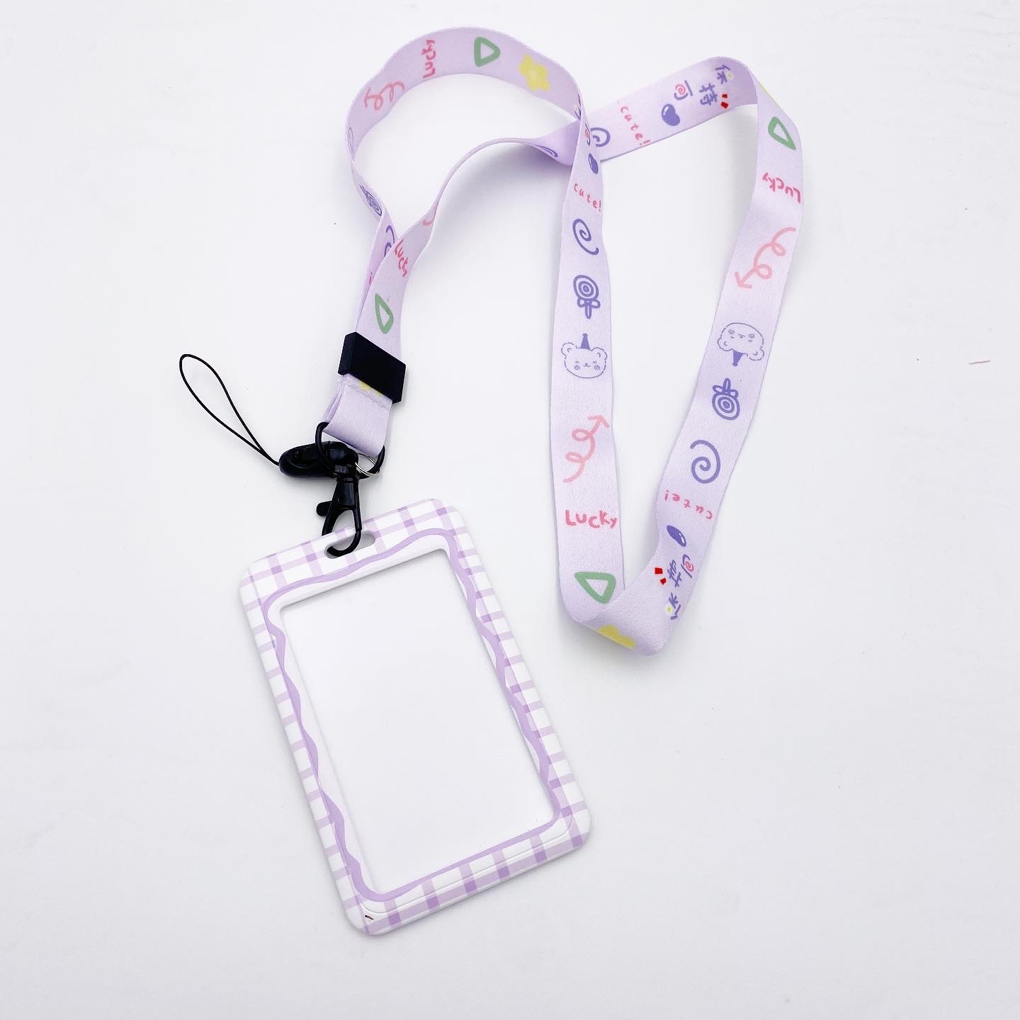 CARD HOLDER & LANYARD SET CUTE LUCKY