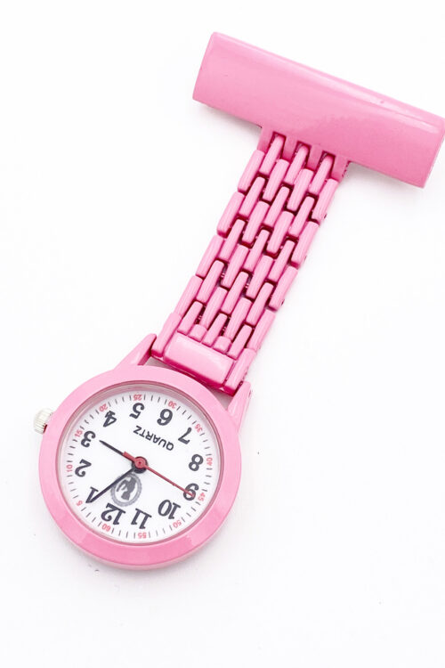 Pin Watch Elegant Full Colour Pink