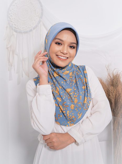 Tudung Sarung Mia Smoke Blue Carnation
