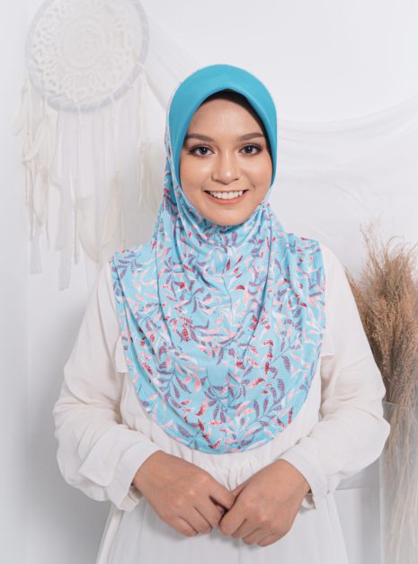 Tudung Sarung Mia Turquoise Pinky Pakis