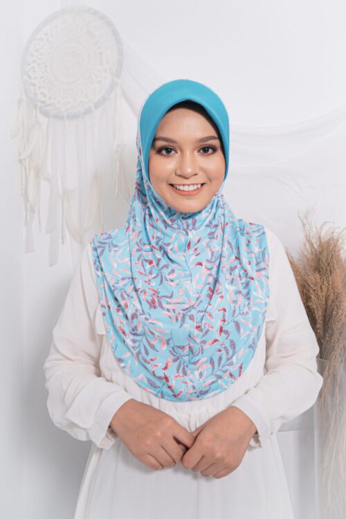 Tudung Sarung Mia Turquoise Pinky Pakis