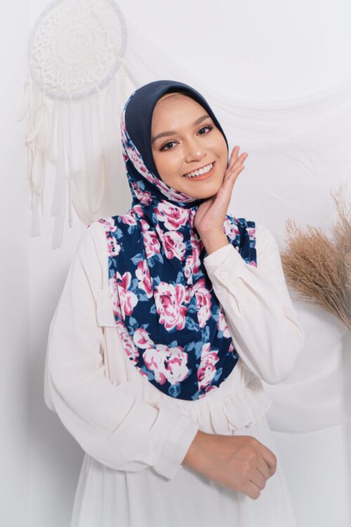 Tudung Sarung Mia Midnight Peony