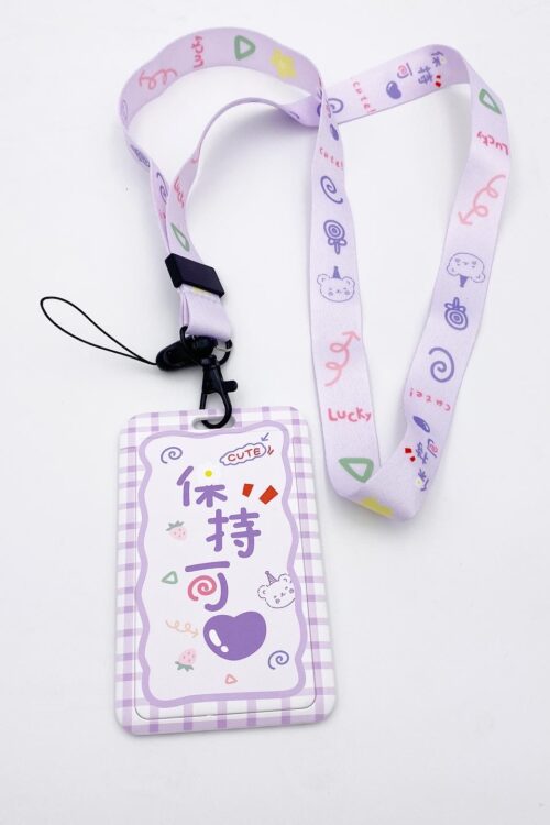 CARD HOLDER & LANYARD SET CUTE LUCKY