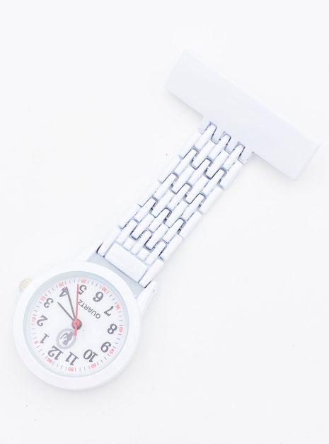 Pin Watch Elegant Full Colour White