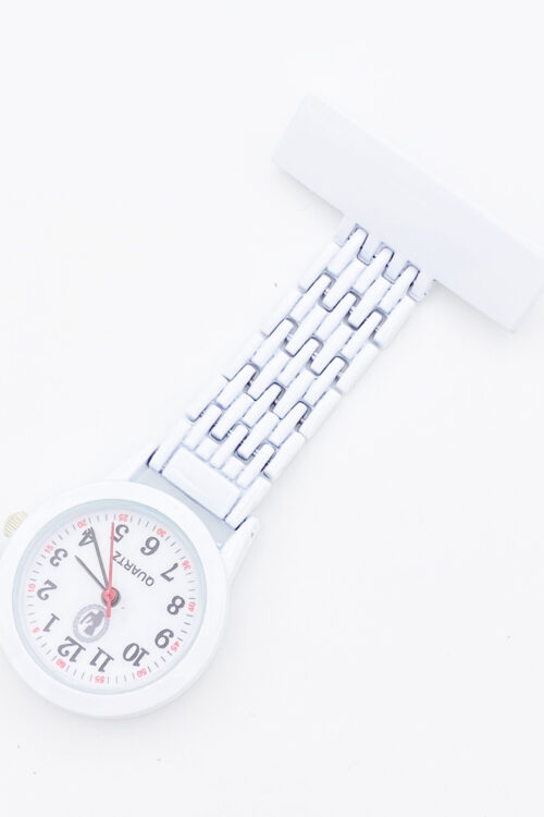 Pin Watch Elegant Full Colour White