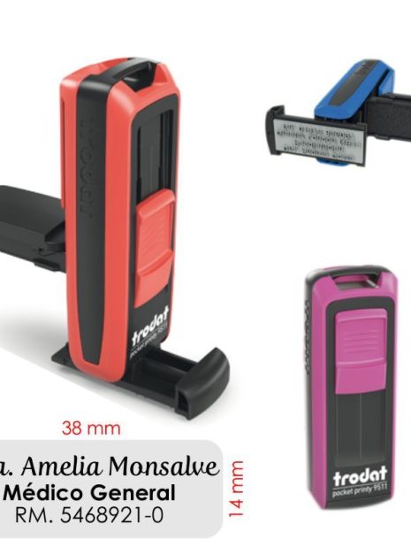 TRODAT POCKET PRINTY  9512 SELF INK RUBBER STAMP