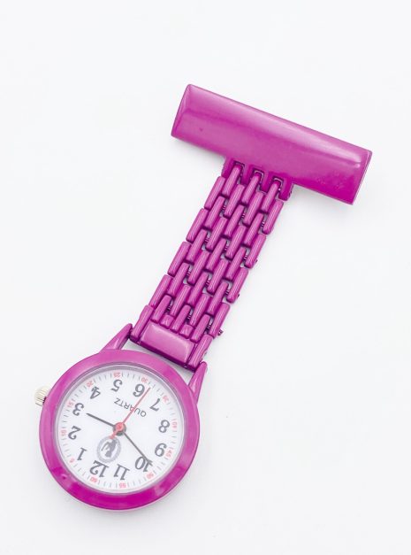 Pin Watch Elegant Full Colour Dark Purple