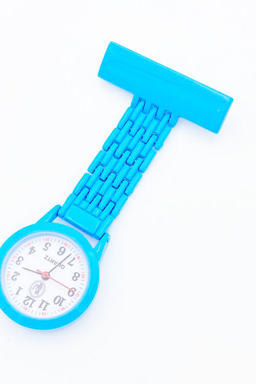 Pin Watch Elegant Full Colour Light Blue