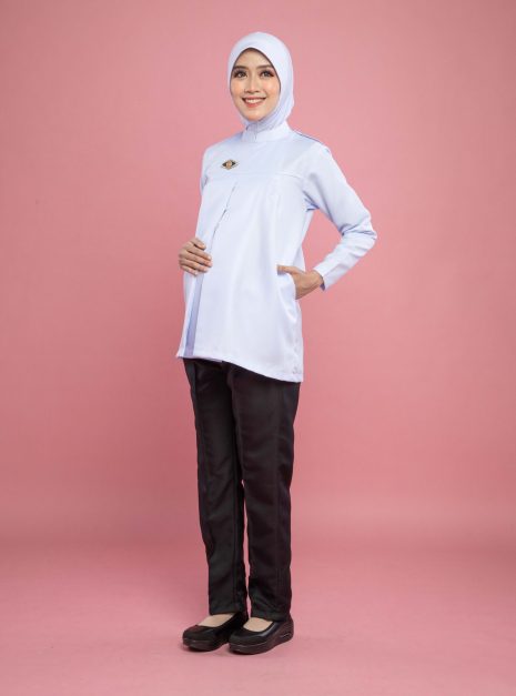 PENOLONG PEGAWAI PERUBATAN (PPP) MATERNITY UNIFORM - (ONE SET TOP & PANT) WHITE