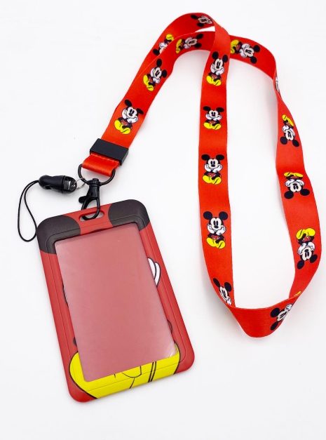 CARD HOLDER & LANYARD SET MICKEY MOUSE