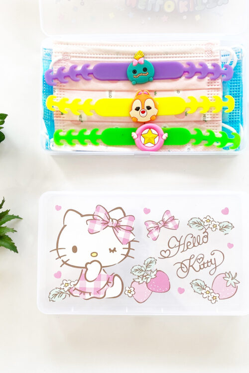 MASK STORAGE CASE - HELLO KITTY STRAWBERRY