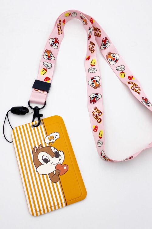 CARD HOLDER & LANYARD SET CHIP'N DALE ORANGE