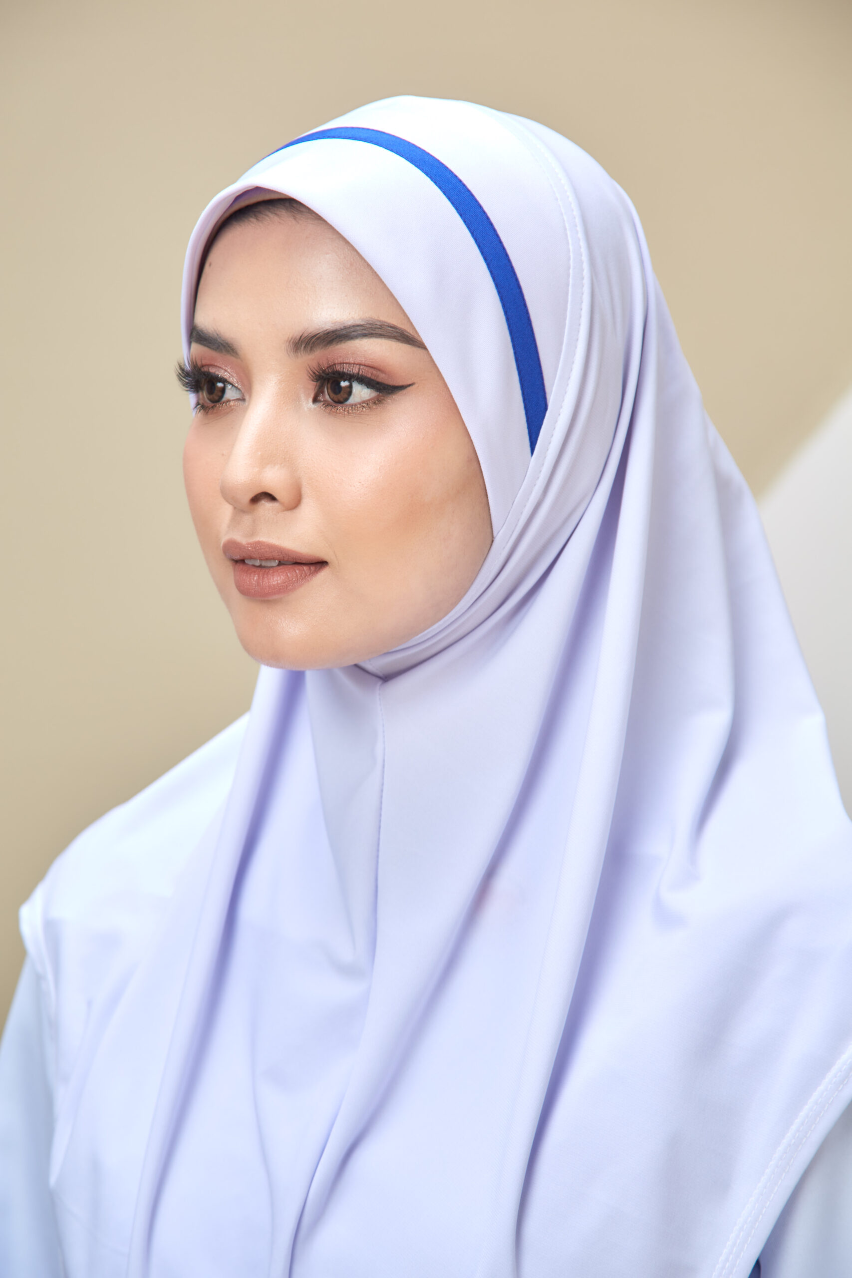 Tudung Soft Awning Half Scuba Jururawat (M) - CLEARANCE