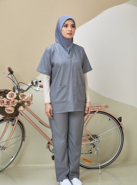SCRUB SUIT (UNISEX) - GREY