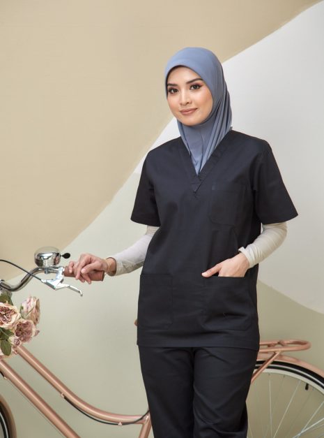 SCRUB SUIT (UNISEX) - BLACK
